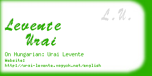 levente urai business card